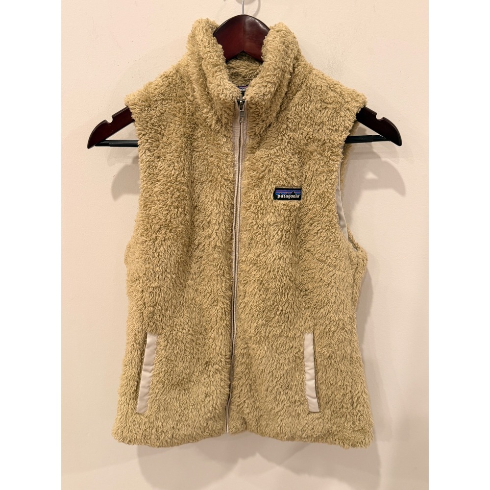 Patagonia Los Gatos Fleece Vest Womens Small Tan El Cap Khaki Full Zip